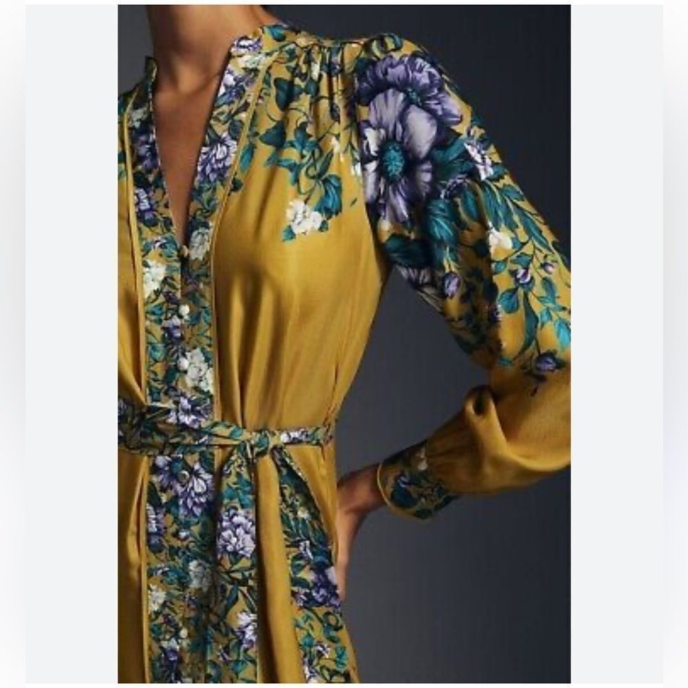 Anthropologie XL Stunning Midi Shirt Dress